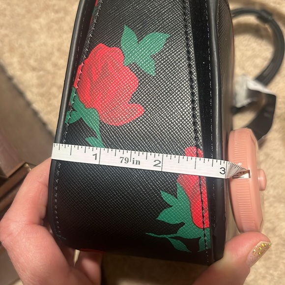 NWT Kate Spade ♠️ Leather Madison Rose Printed Crossbody - Picture 11 of 12